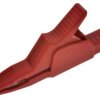Krokodylek; AK2B 2540 I / 972405101; czerwony; 85mm; wtykany (gniazdo bananowe 4mm); 32A; 1000V; bezpieczny; mosiądz niklowany;