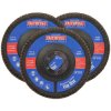 Faithfull FAIFD11540A3 Aluminium Oxide Flap Disc 115 x 22mm 40 Grit (3 Pack)