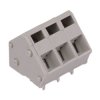 3-Way 5mm 45° Spring Clamp PCB Terminal Block Grey 15A 300V