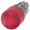 Przycisk bezpieczeństwa podświetlany 22mm metal czerwony 30mm odbl. przez obrót IP69k SIRIUS ACT 3SU1051-1GB20-0AA0