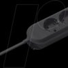 387.172 SMART power strip, 3 sockets, type F, CEE 7/3, black