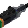 Connection cable, socket, 2 pole, straight to openend, 2m