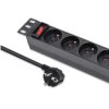 Qoltec Aluminiowa Listwa Zasilająca Pdu Do Rack 10 1U 16A 4Xfrench 1.8M