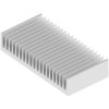 Extruded heatsink, (L x W x H) 100 x 200 x 40 mm, 0.95 to 0.26 K/W, natural aluminum, SK 47 100 AL