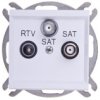 Sonata Gniazdo Antenowe Rtv-Sat-Sat Białe Gpa-R2s/M/00