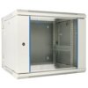 Szafa rack montowana na ścianie, dwusekcyjna Extralink 9U 600x600 AZH Szara