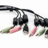 Vertiv Avocent CBL0135, 3 m, USB, USB, USB, 1-USB, 2-3.5mm, 1-USB, 2-3.5mm