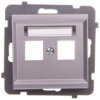 Sonata Obudowa Gniazda Podwójnego Srebro Mat Gpk-2R/P/38