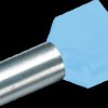 187730 Twin-Aderendhülse isoliert 2x0,25 mm²/8 mm, hellblau, 100er Pack