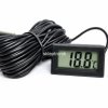 Termometr lcd od -50*C - 100*C ciemny przewód 3m
