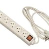 Przedłużacz elektryczny z uzimieniem, wyłącznik 5 gniazd, przewód 3m