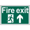 Scan 1505 Fire Exit Running Man Arrow Up - PVC 300 x 200mm