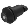 Outdoor switch, 1 pole, black, unlit , 3 A/240 V, 30 mm, IP67, 09-RS.1101.0900.M006