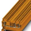 Through terminal block, spring balancer connection, 0.08-1.5 mm², 3 pole, 17.5 A, 6 kV, orange, 3037258