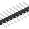 Pin header, 10 pole, pitch 2 mm, straight, black, 10063884