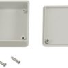 ABS miniature enclosure, (L x W x H) 60 x 60 x 20 mm, light gray (RAL 7035), IP54, 1551TGY