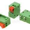 Pololu Screwless Terminal Block: 2-Pin, 0.1″ Pitch, Side Entry (3-Pack)