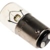 Oświetlenie wskaźnika 24 V AC/DC 6 W BA15D bezbarwna 45 lm RS PRO rozmiar T16