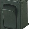 Rocker switch, black, 1 pole, On-On, changeover switch, 10 (4) A/250 VAC, 6 (4) A/250 VAC, IP40, unlit, unprinted, 1803.2102