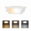 Oprawa podtynkowa downlight LED, 12W, 1050lm, IP20, CCT, kwadratowa, biała, ALEXIS-SQ HOROZ