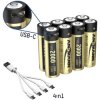 Ansmann 1312-0039 AA Rechargeable Lithium Battery 1800mAh 1.5V 8 Pack