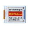 4-kolorowy moduł e-Paper E-Ink 1,64" 168x168 (G) - Waveshare 22755