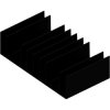 Extruded heatsink, (L x W x H) 100 x 180 x 48 mm, 1.25 to 0.6 K/W, black anodized, SK 53 100 SA