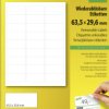 Sigel LA210 Etykieta uniwersalna 63.5 x 29.6 mm Papier biały 675 szt. Z możliwością usunięcia Drukarka atramentowa, Druk