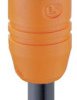 Sensor actuator cable, M12-cable plug, straight to open end, 4 pole, 2 m, PVC, orange, 4 A, 12087