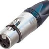 XLR jack, 3 pole, silver-plated, 2.5 mm², AWG 14, metal, NC3FXX