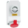 Gniazdo stałe z wyłącznikiem i blok. 16A 4P 400V 6h IP44 Quick-Connect 16038