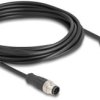 kabel LAN Delock 80808, 1 szt., M12, CAT 5e, S/FTP, 5.00 m, czarny
