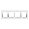 Simon 54 Nature Ramka 4-krotna szklana, Srebrna Perła DRN4/69