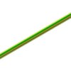 Silicone-switching strand, extremely flexible, halogen free, Cableline, 1.5 mm², 392 x 0.07 mm, green/yellow, outer Ø 3.4 mm, 61
