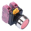 YW4B-A1E02R Red 22mm Metal Bezel Maintained Push Button Switch 2NC IP65 IDEC