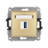 Icon Mechamizm Gniazda Pojedynczego Usb A-A 3.0 Złoty 29Igusb-5