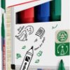 Edding EDDING - 360 Whiteboard-Marker farbsortiert 1.5 - 3.0 mm 4 St. 4-360-4-2 Zestaw markera do białej tablicy czarny,