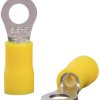 Insulated ring cable lug, 4.0-6.0 mm², 5.3 mm, M5, yellow, 22C457