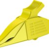 Alligator clip, yellow, max. 30 mm, L 92 mm, CAT III, socket 4 mm, 66.9575-24