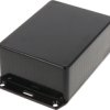 ABS enclosure, (L x W x H) 110 x 82 x 44 mm, black (RAL 9005), IP54, 1591SSFLBK