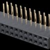 2x 13-pin Socket terminal strip, angled, RM 2.54, H: 8.5 mm
