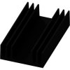 Extruded heatsink, (L x W x H) 50 x 29 x 11.5 mm, 15.7 to 6.8 K/W, black anodized, SK 09 50 SA