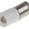 Lampka kontrolna Biały 48V ac/dc Rowek miniaturowy LED średnica 6.1mm długość 16mm