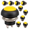 10x Przycisk Chwilowy PBS-33B 250V-1A 12mm - Monostabilny Okrągły Żółty