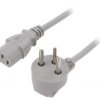 Kabel: 3X1mm2, Iec C13 Żeński,Is1-16P (H) Wtyk Kątowy, 5M Lt-602+501 H05vv-F...