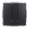 Simon Basic Łącznik potrójny (moduł) 10AX, 250V, szybkozłącza, czarny BMW31.01/49