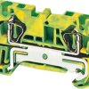 Ground terminal, 2 pole, 0.08-4.0 mm², clamping points: 2, green/yellow, screw connection, NSYTRR42PE