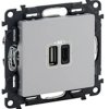 Legrand Gniazdo USB Valena Life Allure aluminiowy 753306