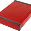 Aluminum enclosure, (L x W x H) 160 x 125 x 31 mm, red, IP54, 1455P1601RD