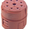 Socket contact insert, 9 pole, solder connection, straight, 73002742